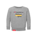 MAS Kansas City Kings Wheelchair Basketball I Love Somebody at MAS Toddler Heather Grey Crewneck Sweatshirt on a white background