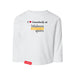 MAS Kansas City Kings Wheelchair Basketball I Love Somebody at MAS Toddler White Long Sleeve T-Shirt on a white background