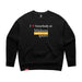 MAS Kansas City Kings Wheelchair Basketball I Love Somebody at MAS Women's Black Modern Crewneck Sweatshirt on a white background
