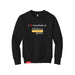 MAS Kansas City Kings Wheelchair Basketball I Love Somebody at MAS Youth Black Crewneck Sweatshirt on a white background