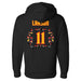 Back angle of the Asha Larson MAS Kansas City Kings Wheelchair Basketball Amplife Black Hoodie against a white background