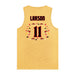 Back angle of the Asha Larson MAS Kansas City Kings Wheelchair Basketball Amplife Squash Tank Top against a white background