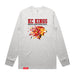 MAS Kansas City Kings Wheelchair Basketball Lion Ash Heather Grey Long Sleeve T-Shirt on a white background