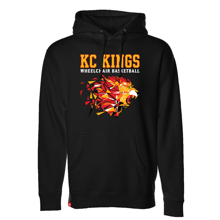 MAS Kansas City Kings Wheelchair Basketball Lion Black Hoodie on a white background