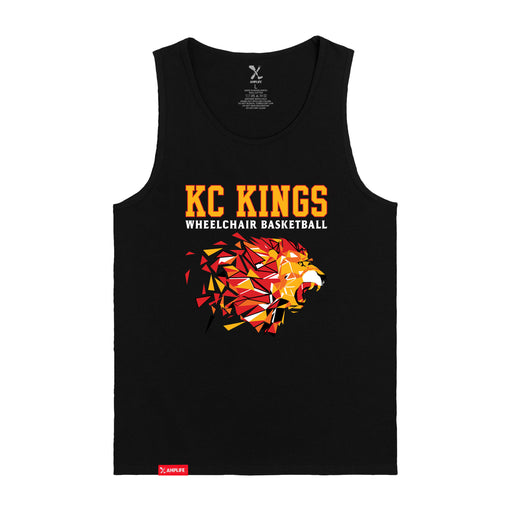 MAS Kansas City Kings Wheelchair Basketball Lion Black Tank Top on a white background