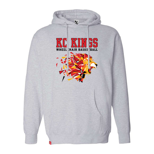 MAS Kansas City Kings Wheelchair Basketball Lion Heather Grey Hoodie on a white background