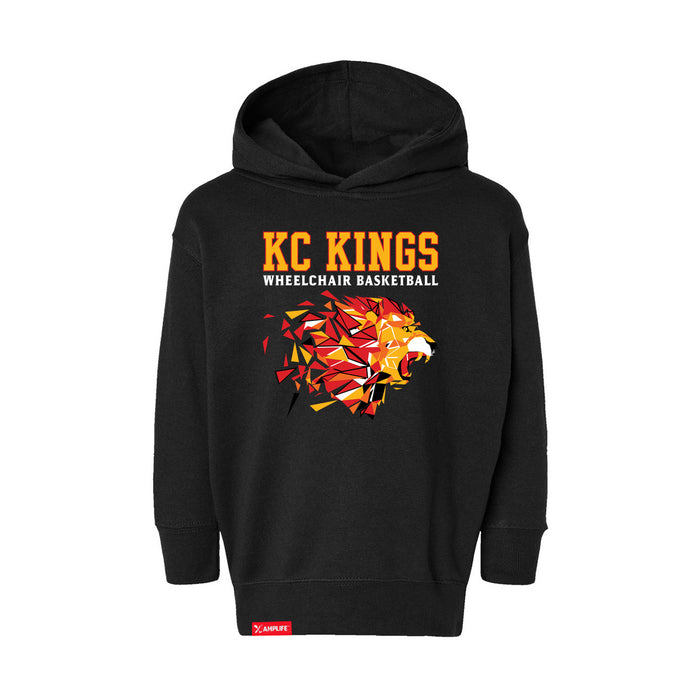 MAS Kansas City Kings Wheelchair Basketball Lion Toddler Black Hoodie on a white background