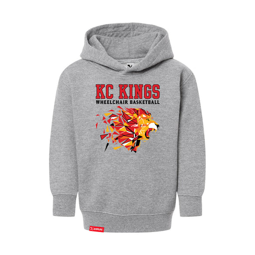 MAS Kansas City Kings Wheelchair Basketball Lion Toddler Heather Grey Hoodie on a white background