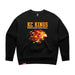 MAS Kansas City Kings Wheelchair Basketball Lion Women's Black Modern Crewneck Sweatshirt on a white background