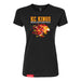 MAS Kansas City Kings Wheelchair Basketball Lion Women's Black Slim T-Shirt on a white background