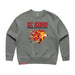 MAS Kansas City Kings Wheelchair Basketball Lion Women's Grey Modern Crewneck Sweatshirt on a white background