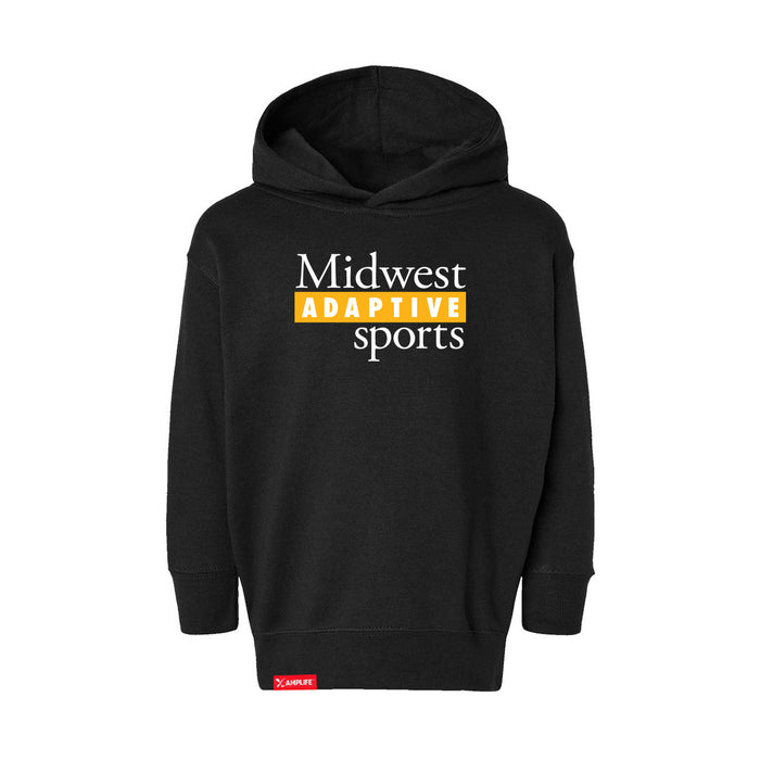 MAS Kansas City Kings Wheelchair Basketball MAS Logo Toddler Black Hoodie on a white background