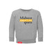 MAS Kansas City Kings Wheelchair Basketball MAS Logo Toddler Heather Grey Crewneck Sweatshirt on a white background