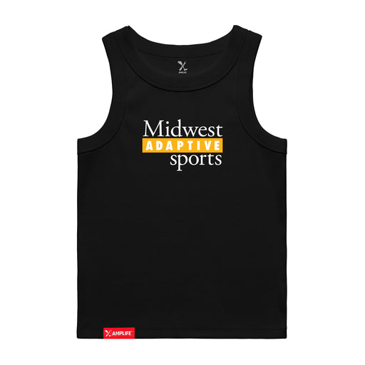 MAS Kansas City Kings Wheelchair Basketball MAS Logo Women's Black Organic Tank Top on a white background