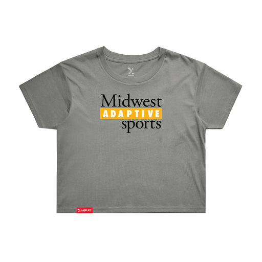 MAS Kansas City Kings Wheelchair Basketball MAS Logo Women's Shadow Crop T-Shirt on a white background