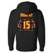 Back angle of the Milo Murphy MAS Kansas City Kings Wheelchair Basketball Amplife Black Hoodie against a white background