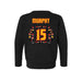 Back angle of the Milo Murphy MAS Kansas City Kings Wheelchair Basketball Amplife Toddler Black Crewneck Sweatshirt against a white background