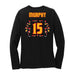 Back angle of the Milo Murphy MAS Kansas City Kings Wheelchair Basketball Amplife Women's Black Long Sleeve T-Shirt against a white background