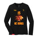 Front angle of the Milo Murphy MAS Kansas City Kings Wheelchair Basketball Amplife Women's Black Long Sleeve T-Shirt against a white background