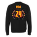 Back angle of the Yandel Pina MAS Kansas City Kings Wheelchair Basketball Amplife Black Crewneck Sweatshirt against a white background