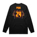 Back angle of the Yandel Pina MAS Kansas City Kings Wheelchair Basketball Amplife Black Long Sleeve T-Shirt against a white background