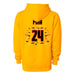 Back angle of the Yandel Pina MAS Kansas City Kings Wheelchair Basketball Amplife Gold Hoodie against a white background