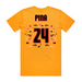 Back angle of the Yandel Pina MAS Kansas City Kings Wheelchair Basketball Amplife Gold T-Shirt against a white background