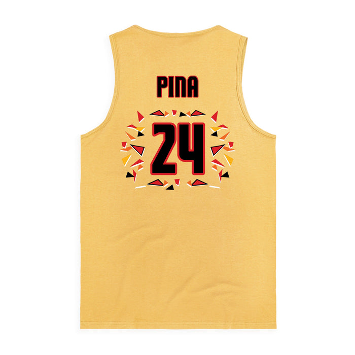 Back angle of the Yandel Pina MAS Kansas City Kings Wheelchair Basketball Amplife Squash Tank Top against a white background