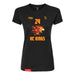 Front angle of the Yandel Pina MAS Kansas City Kings Wheelchair Basketball Amplife Women's Black Slim T-Shirt against a white background