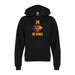 Front angle of the Yandel Pina MAS Kansas City Kings Wheelchair Basketball Amplife Youth Black Hoodie against a white background