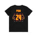 Back angle of the Yandel Pina MAS Kansas City Kings Wheelchair Basketball Amplife Youth Black T-Shirt against a white background