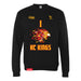 Front angle of the William Taylor MAS Kansas City Kings Wheelchair Basketball Amplife Black Crewneck Sweatshirt against a white background