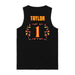 Back angle of the William Taylor MAS Kansas City Kings Wheelchair Basketball Amplife Black Tank Top against a white background