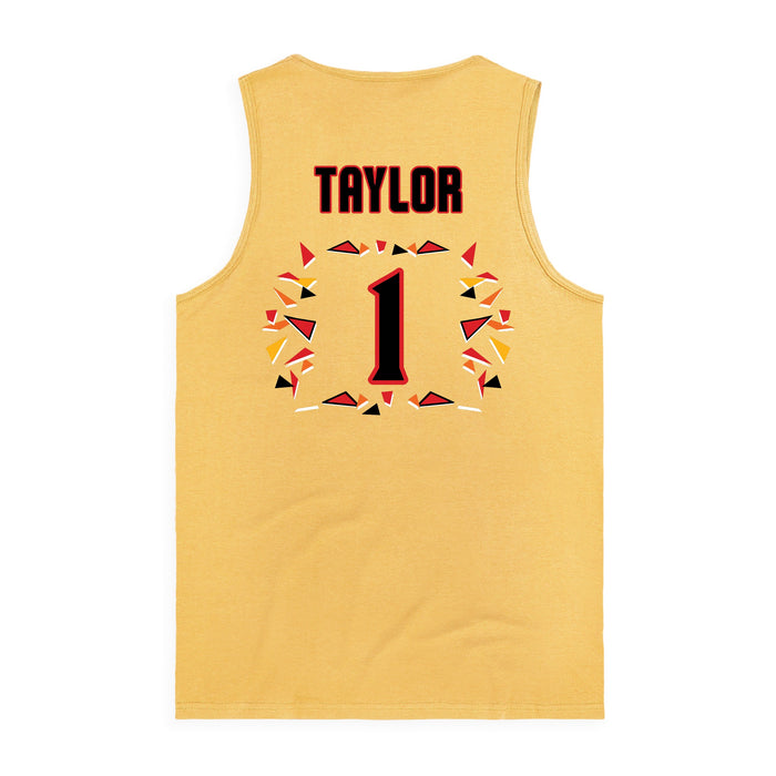 Back angle of the William Taylor MAS Kansas City Kings Wheelchair Basketball Amplife Squash Tank Top against a white background