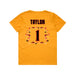Back angle of the William Taylor MAS Kansas City Kings Wheelchair Basketball Amplife Youth Gold T-Shirt against a white background