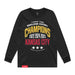 MAS Kansas City Wheelchair Football Three-Time Champions Women's Faded Black Heavy Long Sleeve T-Shirt on a white background