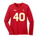 Front angle of the Alex Nguyen MAS Kansas City Wheelchair Football Amplife Women's Red Long Sleeve T-Shirt against a white background