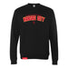 MAS Kansas City Wheelchair Football Arch Black Crewneck Sweatshirt on a white background