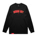 MAS Kansas City Wheelchair Football Arch Black Long Sleeve T-Shirt on a white background
