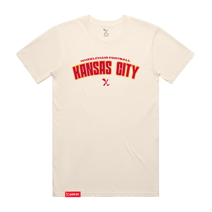 MAS Kansas City Wheelchair Football Arch Ecru T-Shirt on a white background