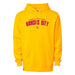 MAS Kansas City Wheelchair Football Arch Gold Hoodie on a white background