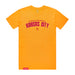 MAS Kansas City Wheelchair Football Arch Gold T-Shirt on a white background