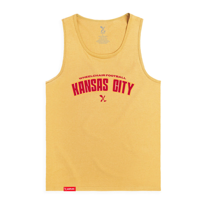 MAS Kansas City Wheelchair Football Arch Squash Tank Top on a white background