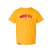 MAS Kansas City Wheelchair Football Arch Toddler Gold T-Shirt on a white background