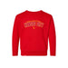 MAS Kansas City Wheelchair Football Arch Toddler Red Crewneck Sweatshirt on a white background