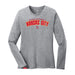 MAS Kansas City Wheelchair Football Arch Women's Heather Grey Long Sleeve T-Shirt on a white background