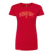 MAS Kansas City Wheelchair Football Arch Women's Red Slim T-Shirt on a white background