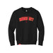 MAS Kansas City Wheelchair Football Arch Youth Black Crewneck Sweatshirt on a white background