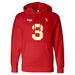 Front angle of the Donte Hill MAS Kansas City Wheelchair Football Amplife Red Hoodie against a white background