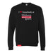 MAS Kansas City Wheelchair Football I Love Somebody at MAS Black Crewneck Sweatshirt on a white background